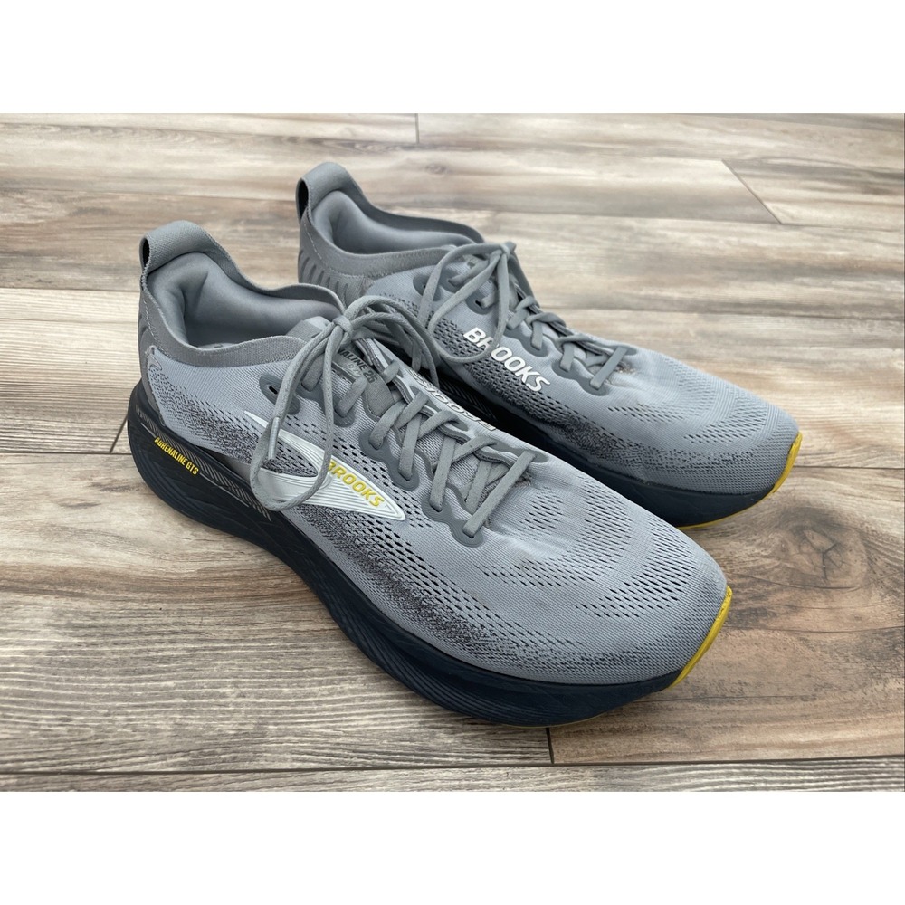 Brooks Mens Adrenaline GTS 25 Running Shoes 14 B Narrow Primer Ebony Athletic